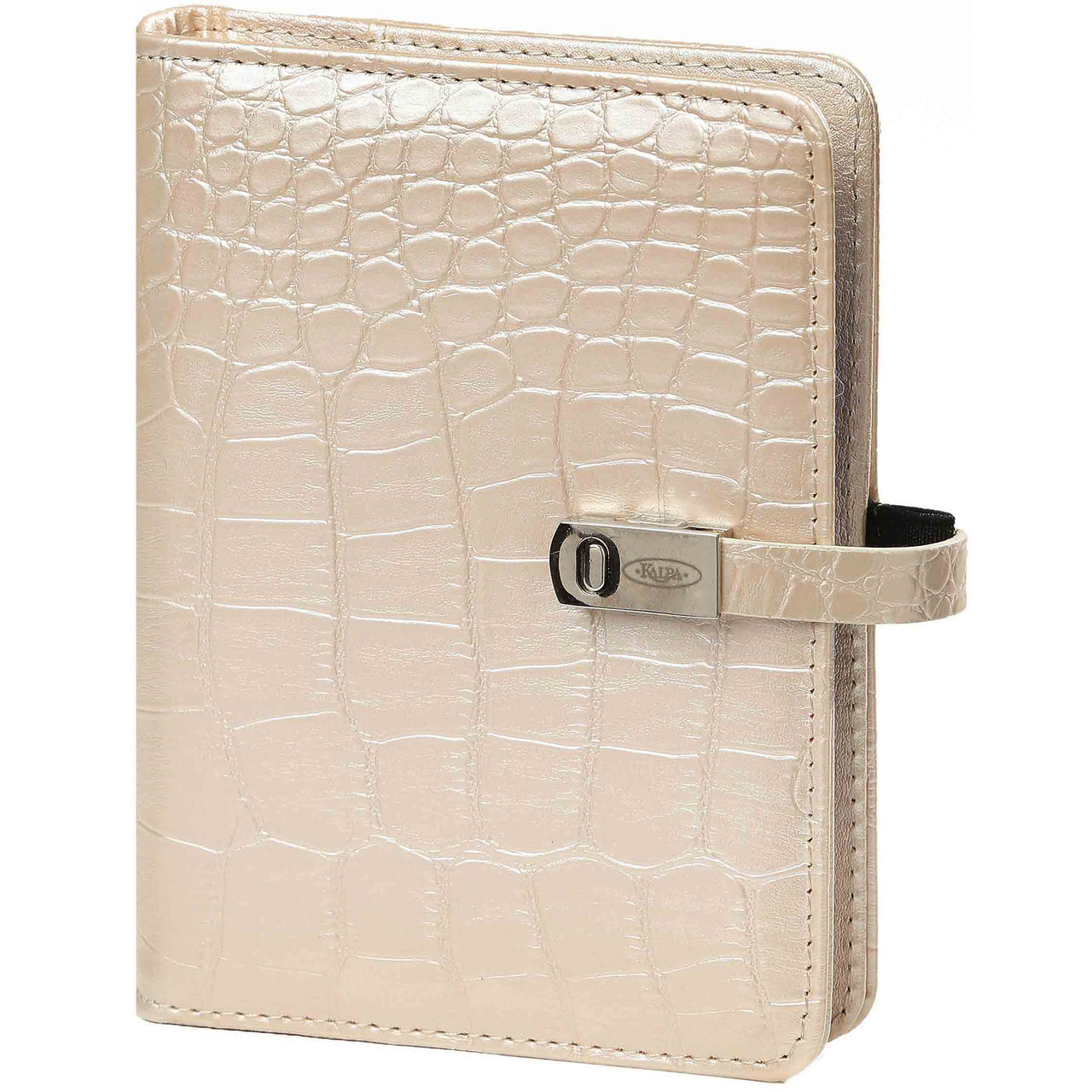 1311-65 Pocket organizer crocodile mother of pearl