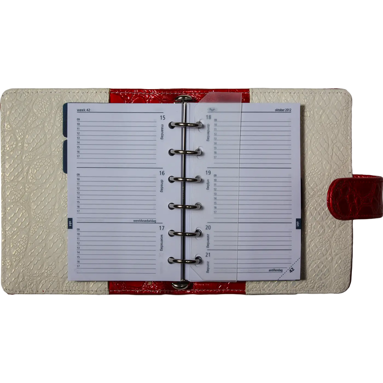 1311-84 Pocket Agenda Planificadora 6 Anillas Rojo