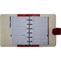 1311-84 Pocket Agenda Planificadora 6 Anillas Rojo