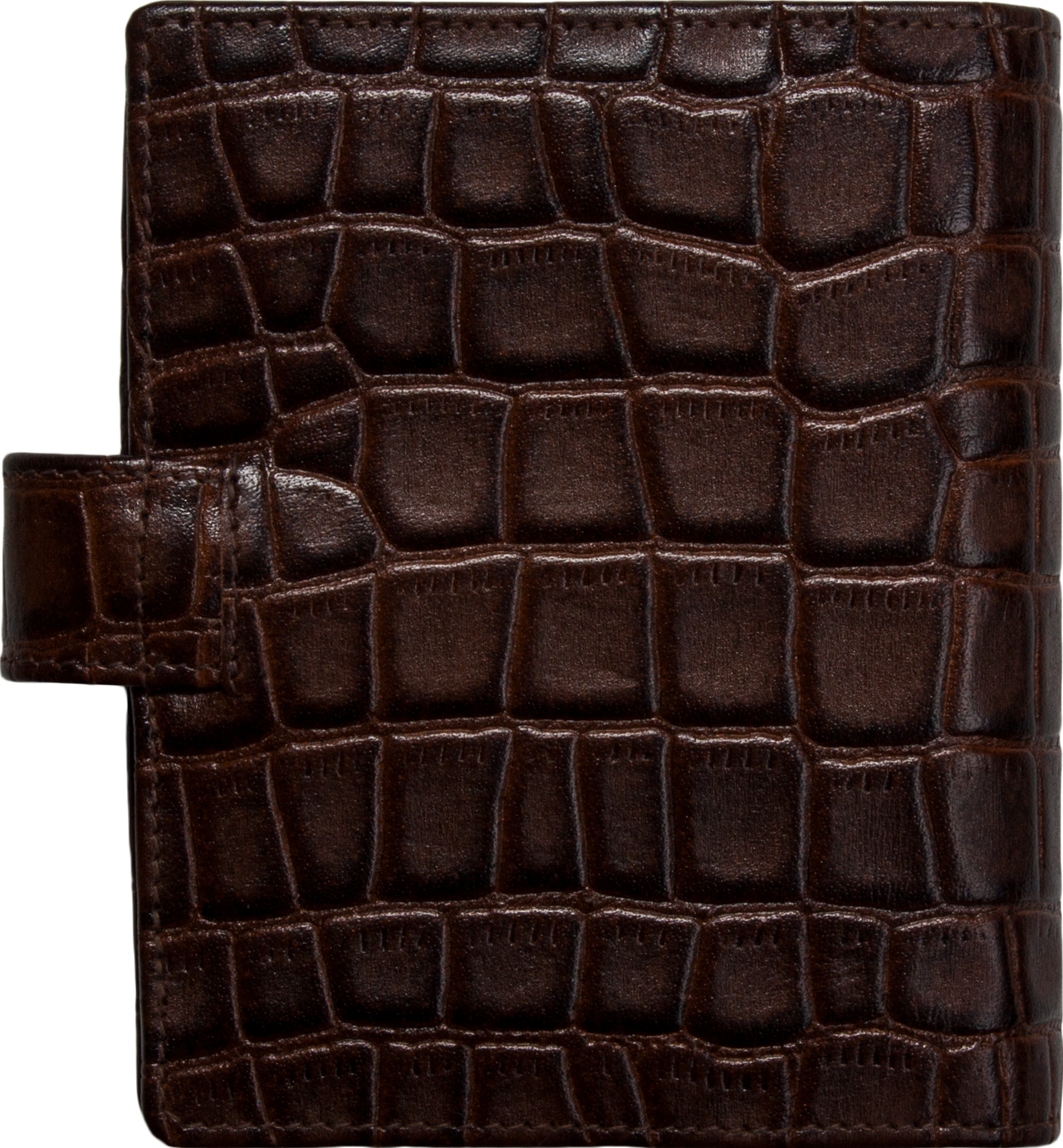 1311 cm pocket organizer – leer bruin krokodil-print