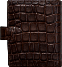 1311 cm pocket organizer – leer bruin krokodil-print