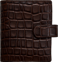 1311 cm pocket organizer – leer bruin krokodil-print