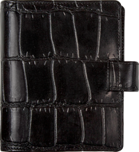 1311-Cj pocket leer organizer Zwarte crocoprint
