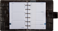 1311-Cj pocket leer organizer Zwarte crocoprint