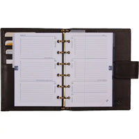 1311-XD Pocket 6 Ring Planner Agenda Brown