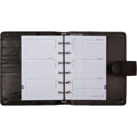 1311-Z Recargable Pocket Planificador Organizer Chennai cuero negro