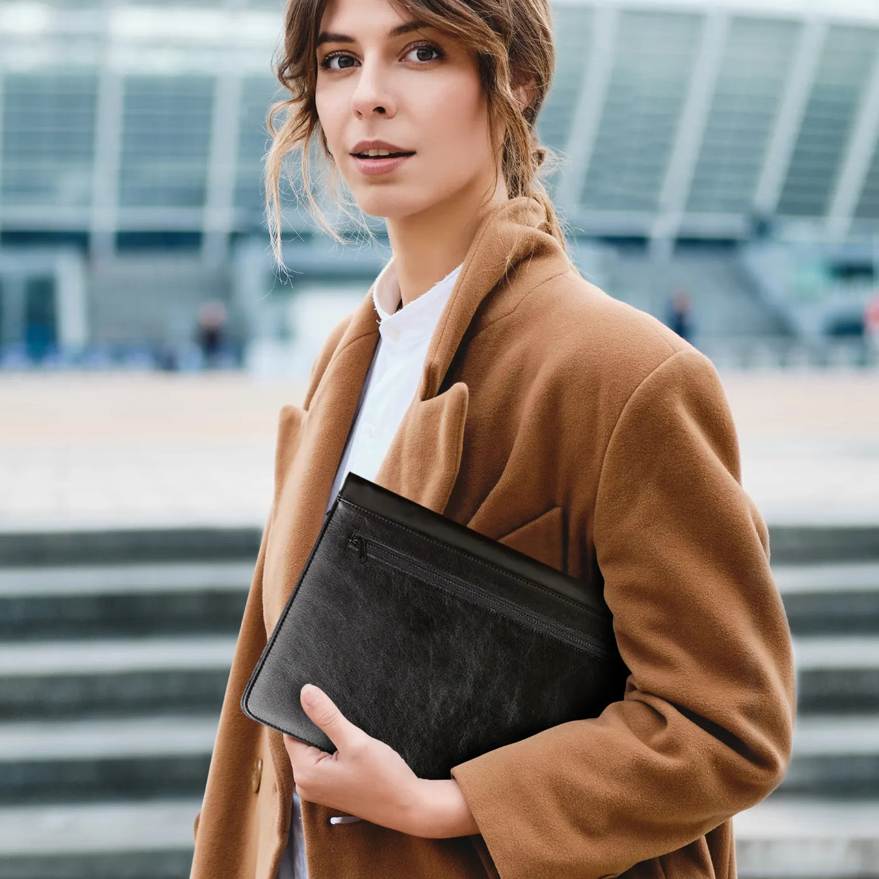 2400-60 A4 Alpstein Schrijfmap met ritssluiting Pullup Zwart