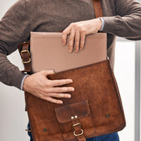 2400-72 A4 Alpstein schrijfmap pastelroze groen