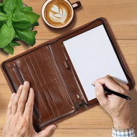 2500-02 A5 Schrijfmap Hazelnoot bruin