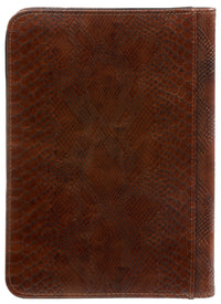 2500-74 A5 Pasta de escrita com zíper Croco Brown