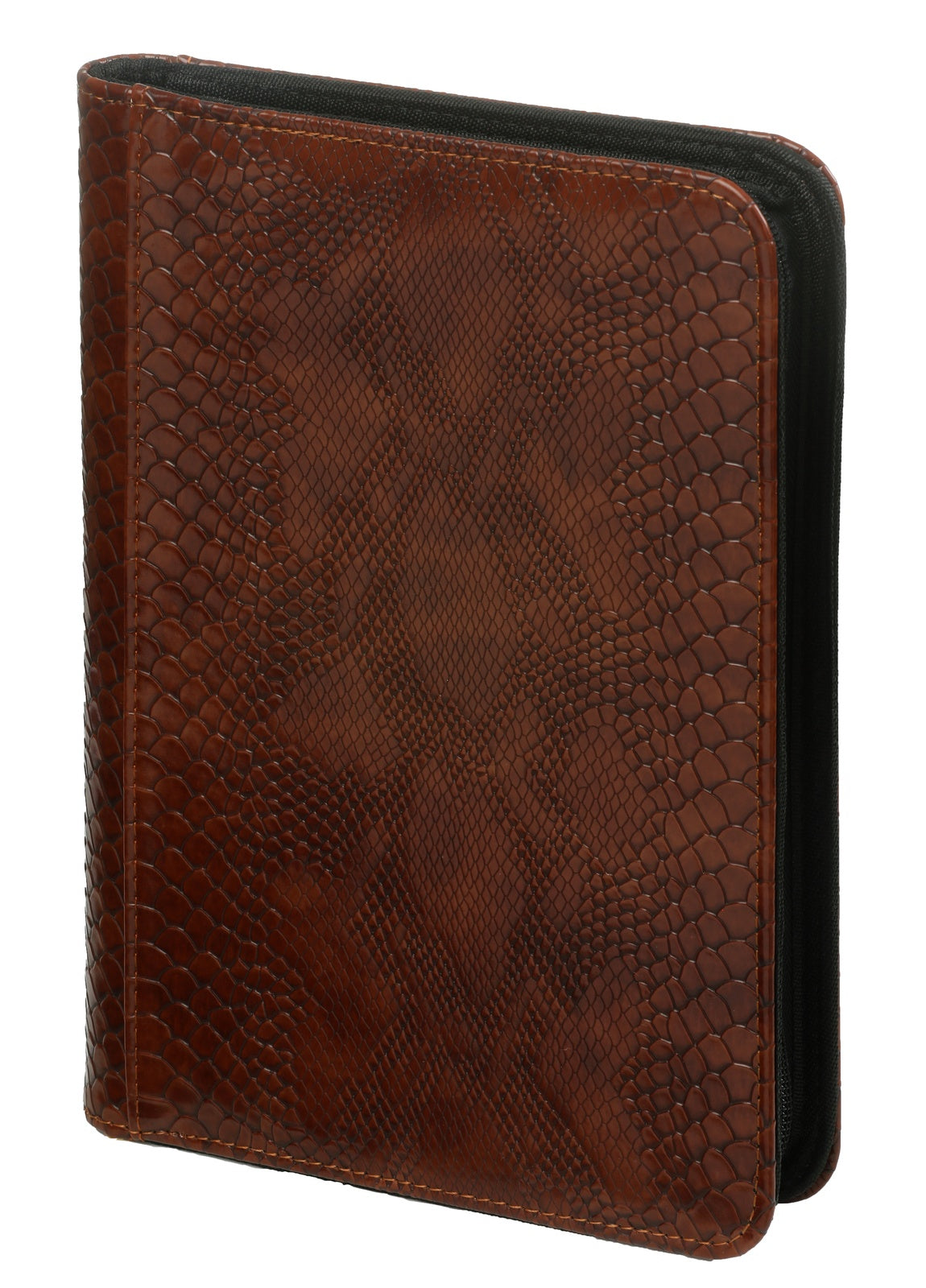 2500-74 A5 Pasta de escrita com zíper Croco Brown