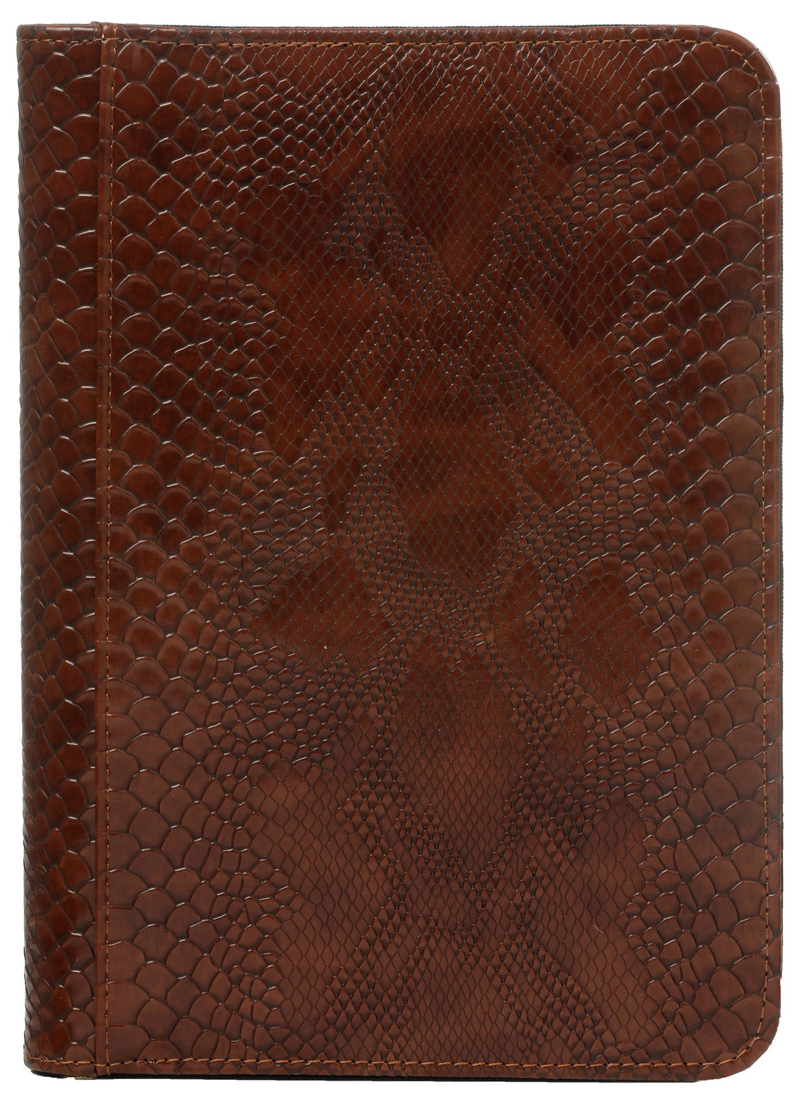 2500-74 A5 Pasta de escrita com zíper Croco Brown
