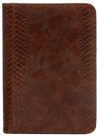 2500-74 A5 Pasta de escrita com zíper Croco Brown