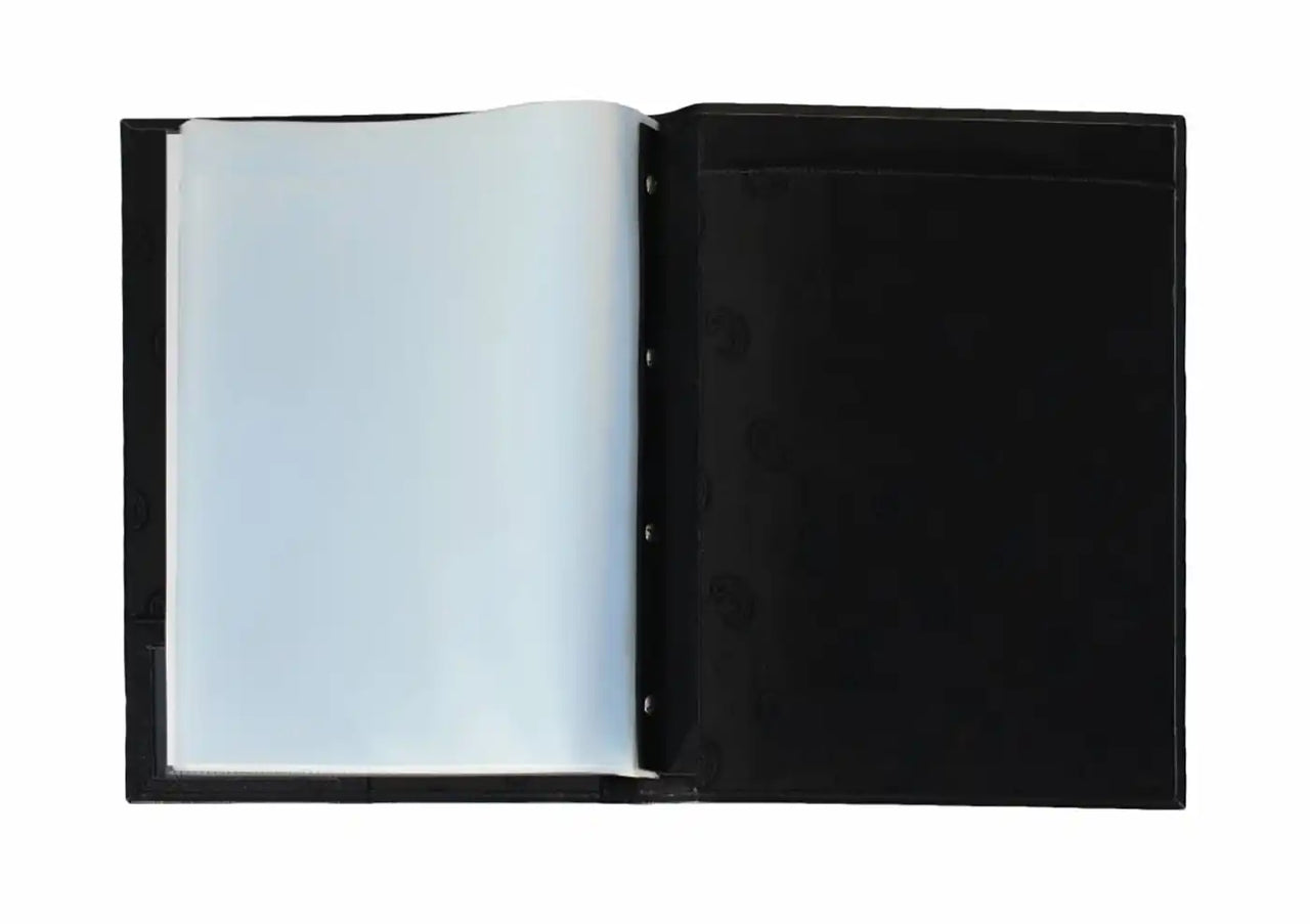3200-A Lausanne Writing Folder Black - Leather