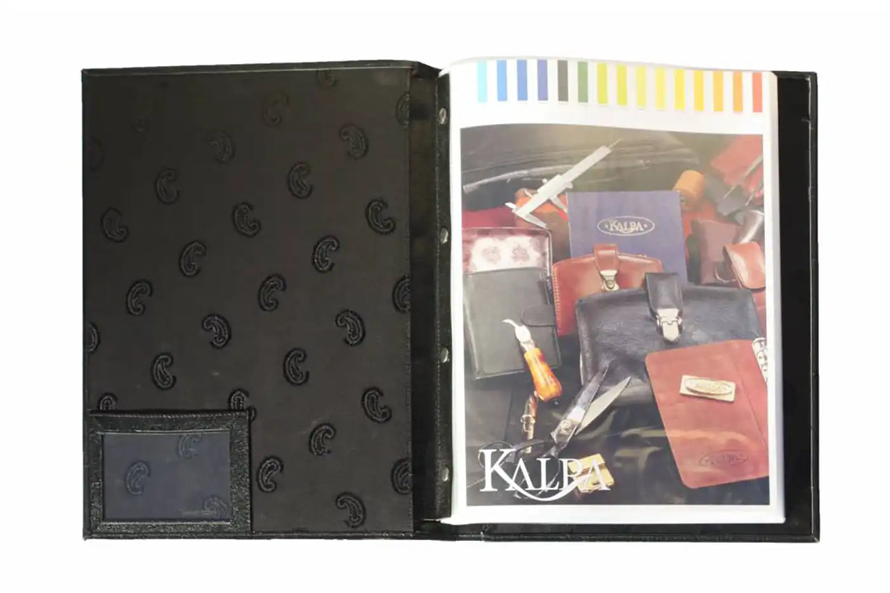 3200-A Lausanne Writing Folder Black - Leather