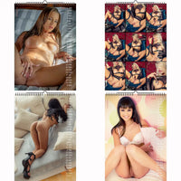 Erotic nude wall calendar 2026 – featuring sensual portraits of adult models in lingerie, on beds, and in intimate poses