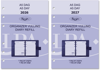 6301-26-27 210 x 144 mm A5 Planner Refills 1 day per page complete 2026 2027 NL EN