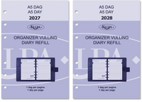 6301-27-28 210 x 144 mm A5 Planner Refills 1 day per page complete 2027 2028 NL EN