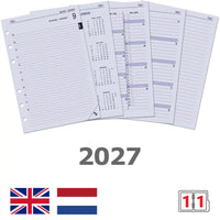 6201-27 210 x 144 mm 2027 A5 Planificador rellena nl en