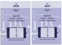 6206-26-27 210 x 144 mm A5 La agenda inserta semanalmente en de fr nl 2026 2027