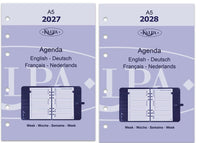 6206-27-28 210 x 144 mm A5 La agenda inserta semanalmente en de fr nl 2027 2028