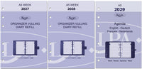 6307-27-28-29 210 x 144 mm A5 Agenda Planner Inserts Weekl met extra's EN NL 2027 2028 2029