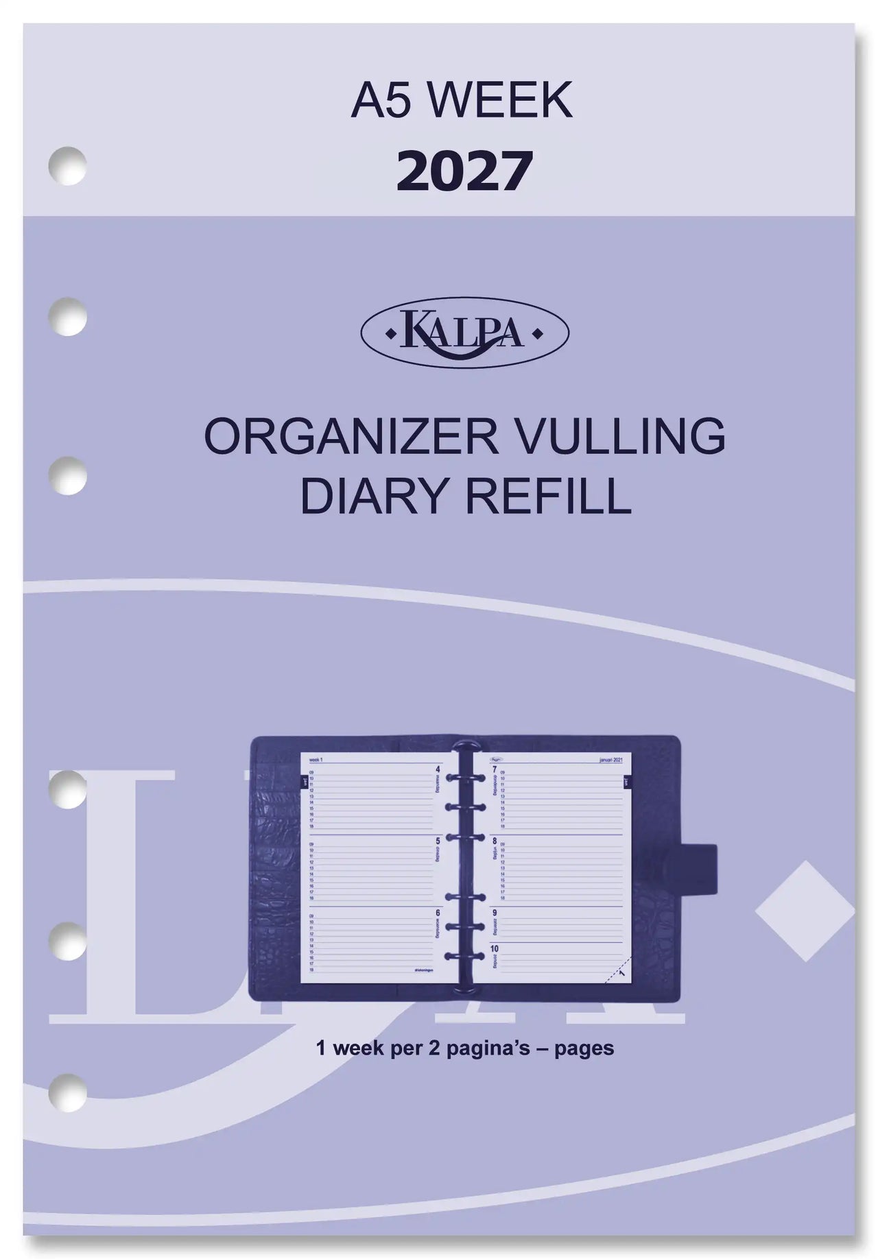 6307-27 210 x 144 mm A5 Agendaplanner-invoegingen 1 Week per 2 Paginas EN NL 2027
