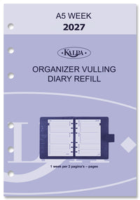 6307-27 210 x 144 mm A5 Agendaplanner-invoegingen 1 Week per 2 Paginas EN NL 2027