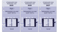 6311-25-26-27 170 x 95 mm Personal Planificador de la agenda recarga diario Conjunto completo en nl 2025 2026 2027