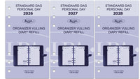 6311-26-27-28 170 x 95 mm Personal Planificador de agenda recargas diarias Completas SET EN NL 2026 2027 2028