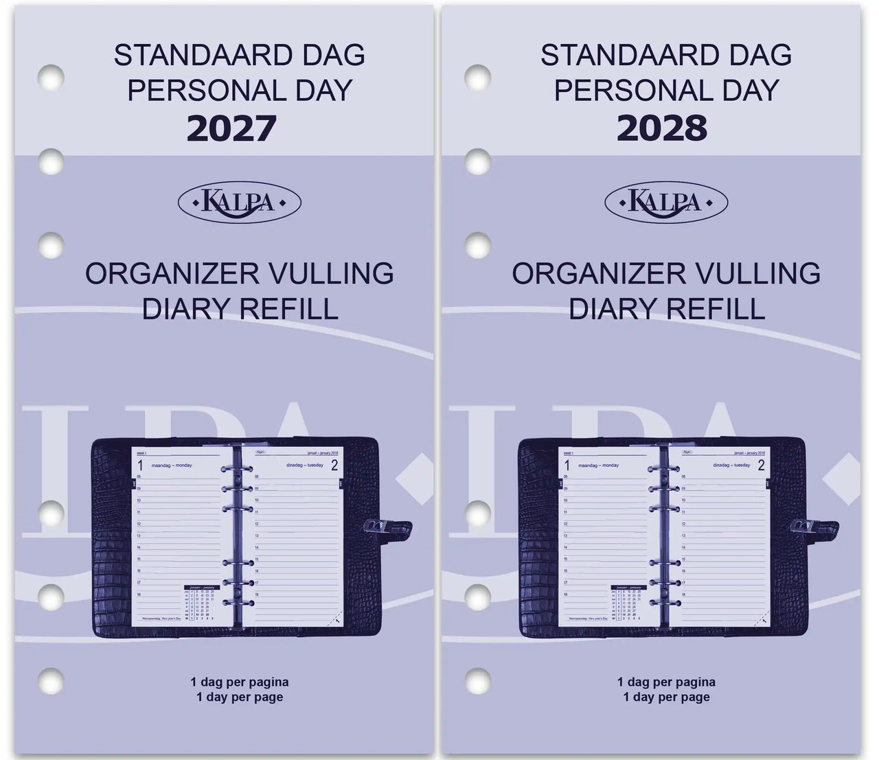 6311-27-28 170 x 95 mm Personal Agenda Planner recargas diarias Completas Conjunto en NL 2027 2028