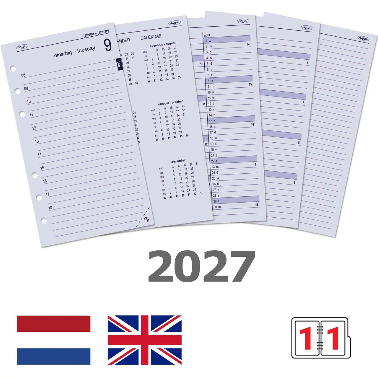 6211-27 170 x 95 mm Personal Recargas diarias nl en 2027