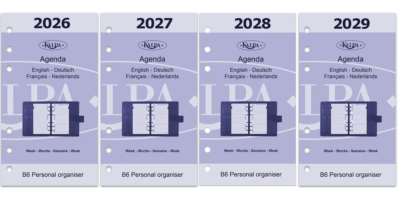 6216-26-27-28-29 170 x 95 mm Personal Papel de recarga del planificador de la agenda en de FR 2026 2027 2028 2029