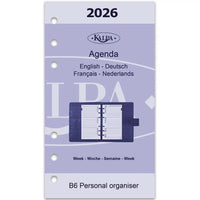 Buy Kalpa Personal 6 Ring Diary Inserts Complete Set Weekly EN DE FR NL 2026