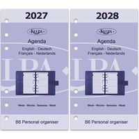 6216-27-28 170 x 95 mm Personal Agenda Insertar papel en de fr nl 2027 2028