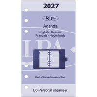 6216-27 170 x 95 mm Personal Agenda-invoegpapier EN DE FR NL 2027