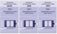 6317-25-26-27 170 x 95 mm Personal Planer Organizer Nachfüllungen wöchentlich komplettes Set nachfüllen NL EN   2025 2026 2027