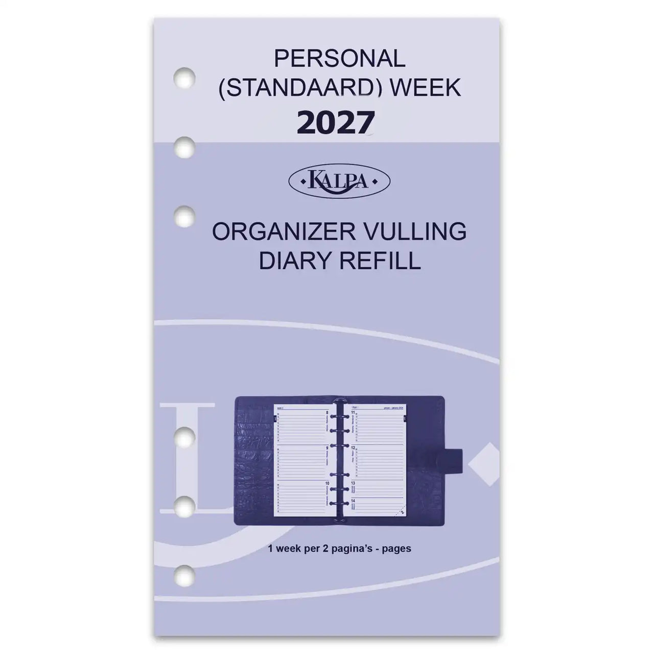 6217-27 170 x 95 mm Personal Agenda Binder Refills Week NL EN 2027
