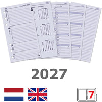 6217-27 170 x 95 mm Personal Agenda Binder Refills Week NL EN 2027