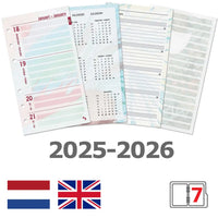 6218-25-26 170 x 95 mm Personal Agenda Binder Inserts NL EN 2025 2026