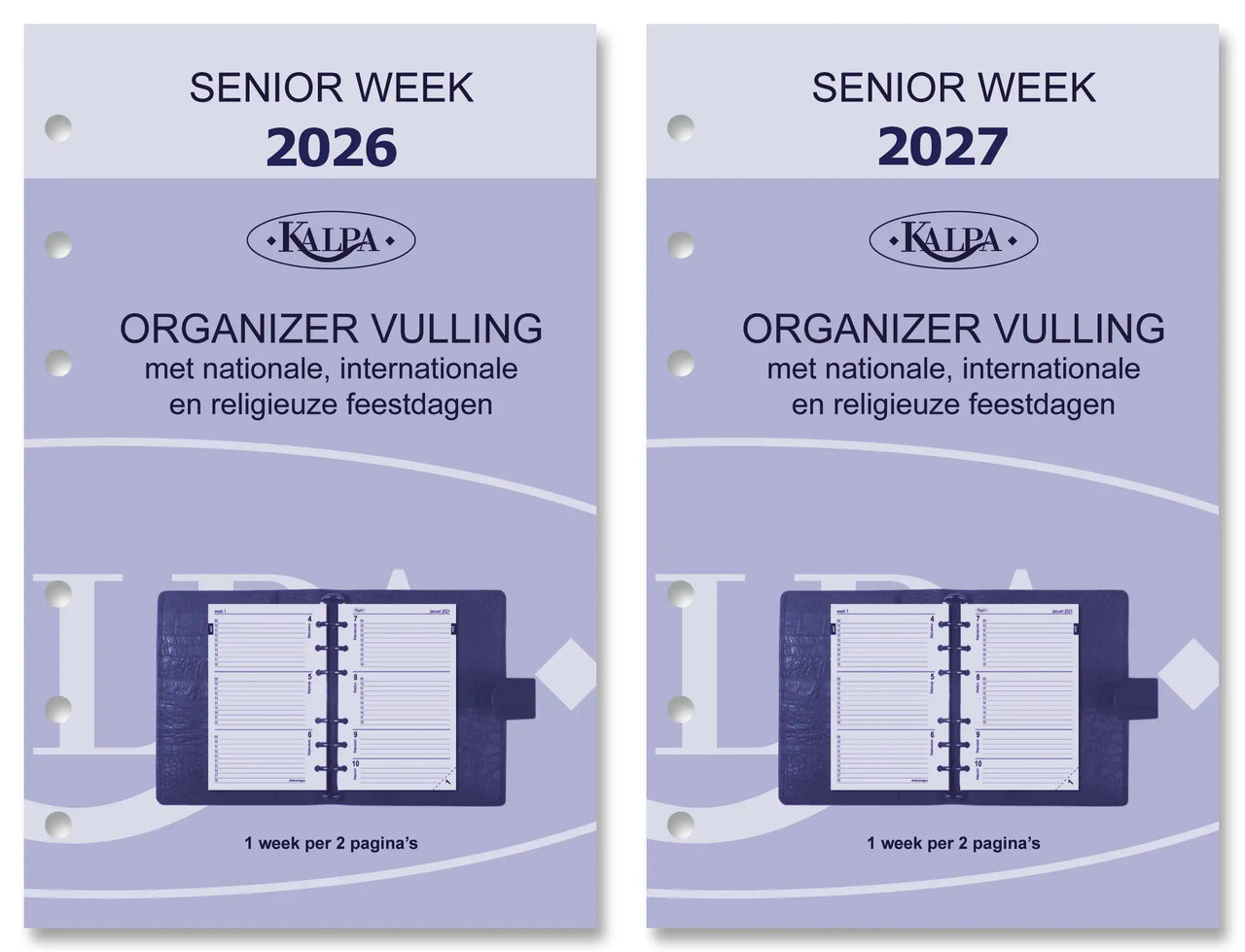 6227-26-27 150 x 95 mm Senior Agenda Planer Nachfüllungen wöchentlich nachfüllen NL