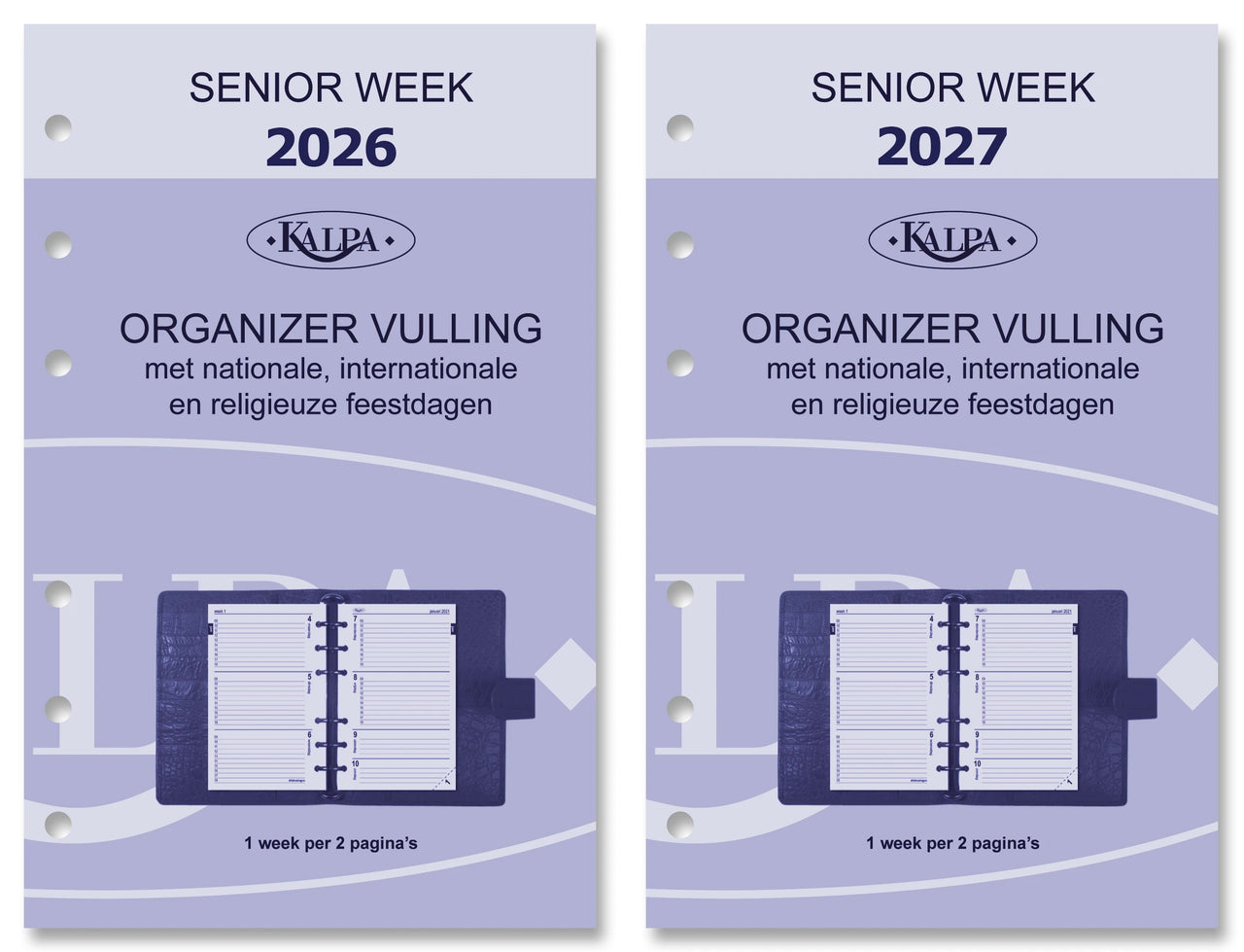 6327-26-27 150 x 95 mm Senior Planner Organizer Inzetstukken Jaardoos NL 2026 2027