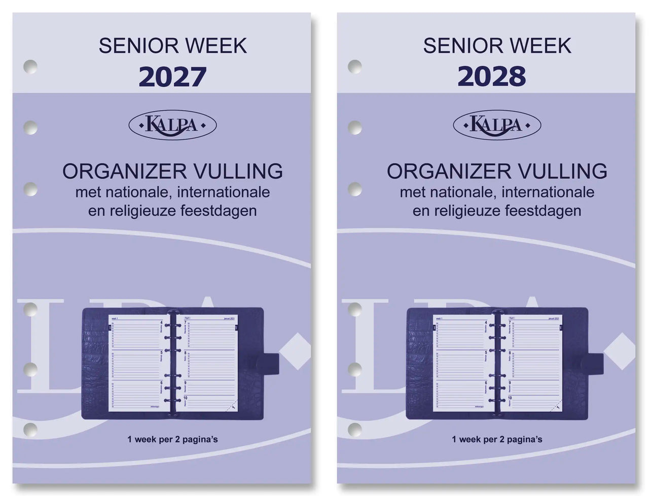 6227-27-28 150 x 95 mm Senior Agenda Planer Nachfüllungen wöchentlich nachfüllen NL