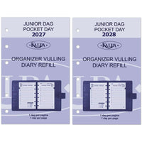 6331-27-28 125 x 80 mm Pocket Planner Organizer Vulling 1 Dag per Pagina  Jaardoos EN NL  en 2027 2028