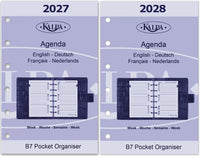 6237-27-28 125 x 80 mm Pocket Agendaplanner Vulling 1 Week per 2 Paginas NL EN 2027 2028