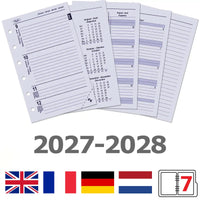 6237-27-28 125 x 80 mm Pocket Agendaplanner Vulling 1 Week per 2 Paginas NL EN 2027 2028