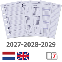 6237-27-28-29 125 x 80 mm Pocket Agendaplanner Vulling 1 Week per 2 Paginas NL EN 2027 2028 2029
