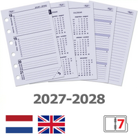 6237-27-28 125 x 80 mm Pocket Agendaplanner Vulling 1 Week per 2 Paginas NL EN 2027 2028