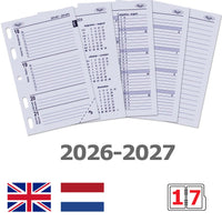 6247-26-27 104 x 68 mm Mini Agenda Organizer Fügt wöchentlich ein NL EN