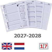 6247-27-28 104 x 68 mm Mini Agenda Organizer Fügt wöchentlich ein NL EN